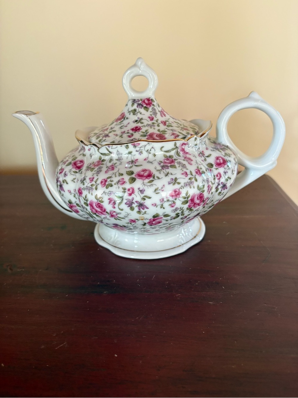 Lefton Chintz MusicalTeapot